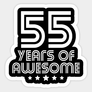 55 Years Of Awesome Sticker